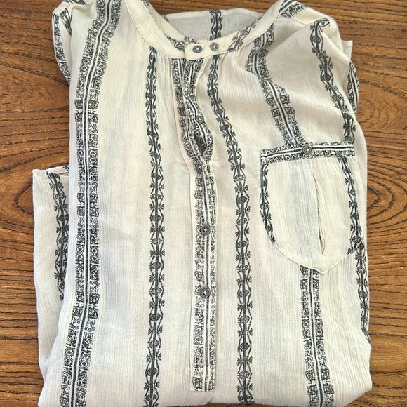Free People Vanilla Combo Women's Shibori Magic Long-Sleeve Top Small - Picture 10 of 11